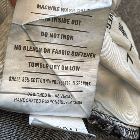 Barbell Apparel Jeans Mens Size 34 x 32 Blue Dark Wash Stretch Straight Denim - Picture 6 of 10